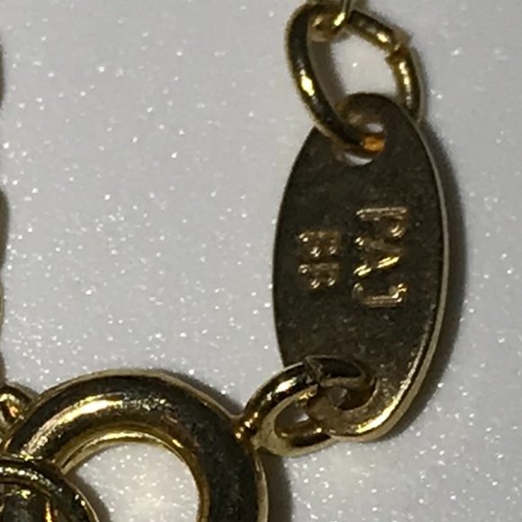 18" 18kg Vermeil Cable chain with Diamond and Ruby Heart Pendant - Picture 8 of 9